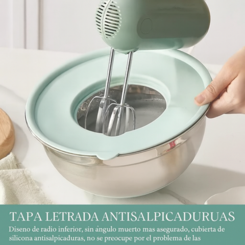 Conjunto de 6 Recipientes de Acero Inoxidable con Tapas de Silicona Multifuncionales +REGALOS: Kit de Utensilios de Cocina