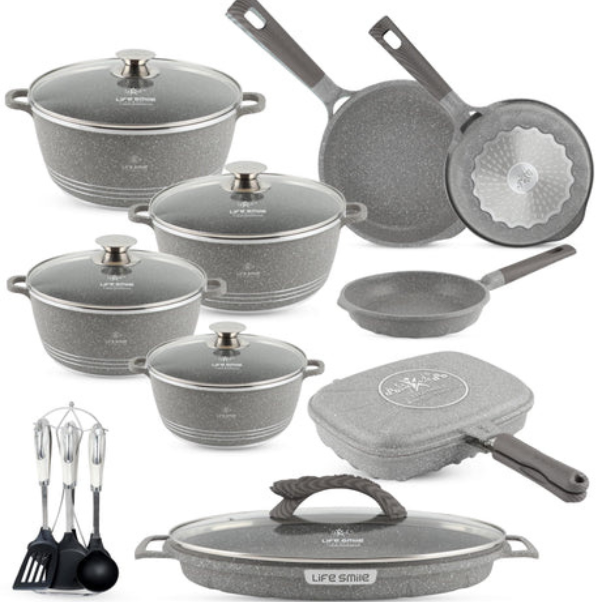 Conjunto de Ollas de Cerámica 19 Piezas Antiadherentes [ÚLTIMAS UNIDADES]