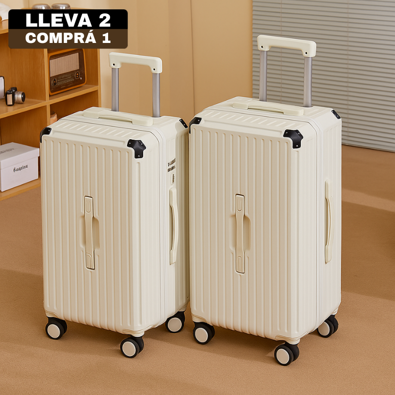 [Llevá 2 Pagá 1] Valija de Viaje de Alta Capacidad en Policarbonato con Forro Interno y Divisiones Inteligentes