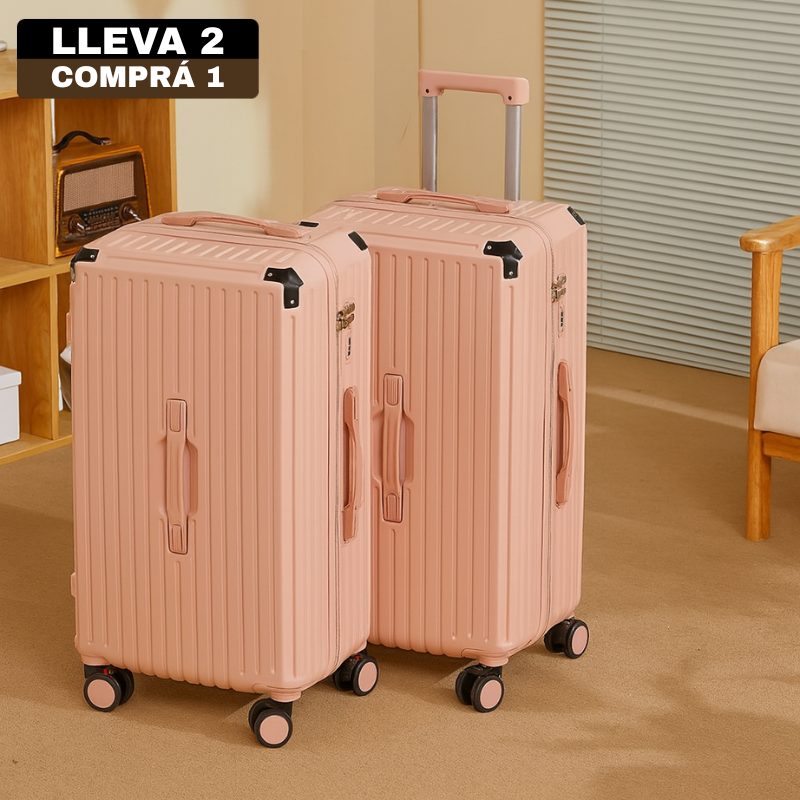 [Llevá 2 Pagá 1] Valija de Viaje de Alta Capacidad en Policarbonato con Forro Interno y Divisiones Inteligentes