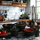 Conjunto Completo de Cocina con Triple Capa de Acero Inoxidable, Tapa de Vidrio y Tecnología Antiadherente