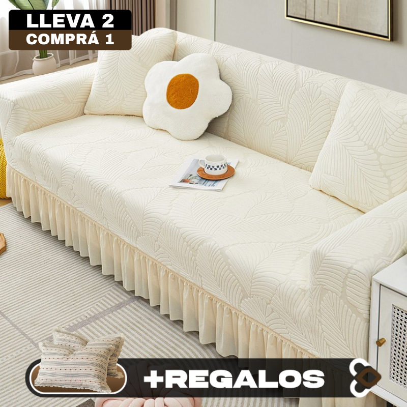 [Llevá 2 Pagá 1] Funda para Sofá Santino en Algodón y Poliéster (¡Diseño Majestuoso y Confortable!) +2 Almohadas de Regalo