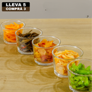 [Llevá 5 Pagá 3] Juego de Potes FreshSeal de Vidrio Templado (Mantiene el Sabor y el Orden de tu Cocina)