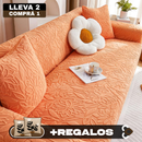 [Llevá 2 Pagá 1] Funda para Sofá Floral en Poliéster y Elastano (¡Renová tu hogar con encanto y confort!) + 2 Fundas para Almohadones
