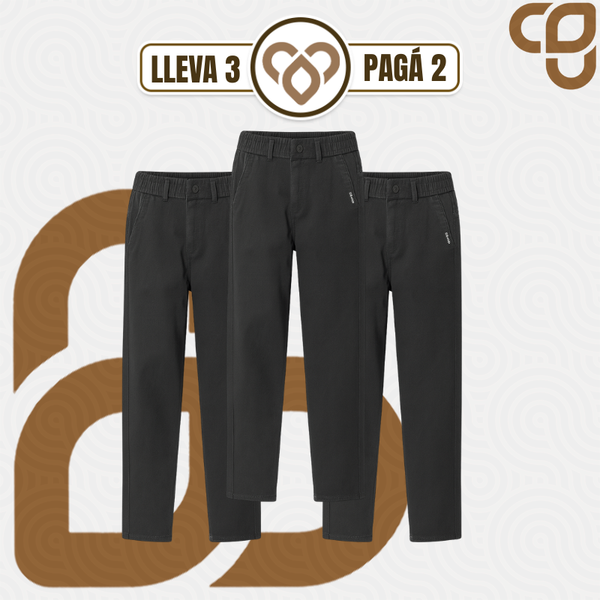 [Llevá 3 Pagá 2] Pantalón Ajustable Vitoria en Algodón y Elastano (¡Se adapta a tu cuerpo con estilo!)