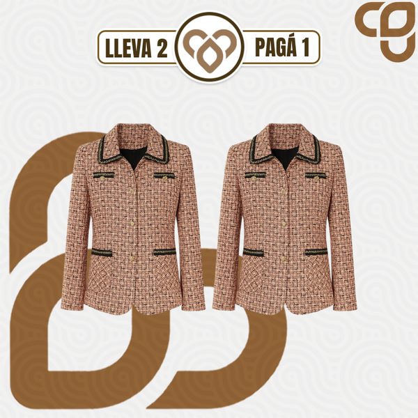 [Llevá 2 Pagá 1] Blazer Femenino Isabella en Tweed Premium (¡Elegancia Atemporal y Terminación Sofisticada!)