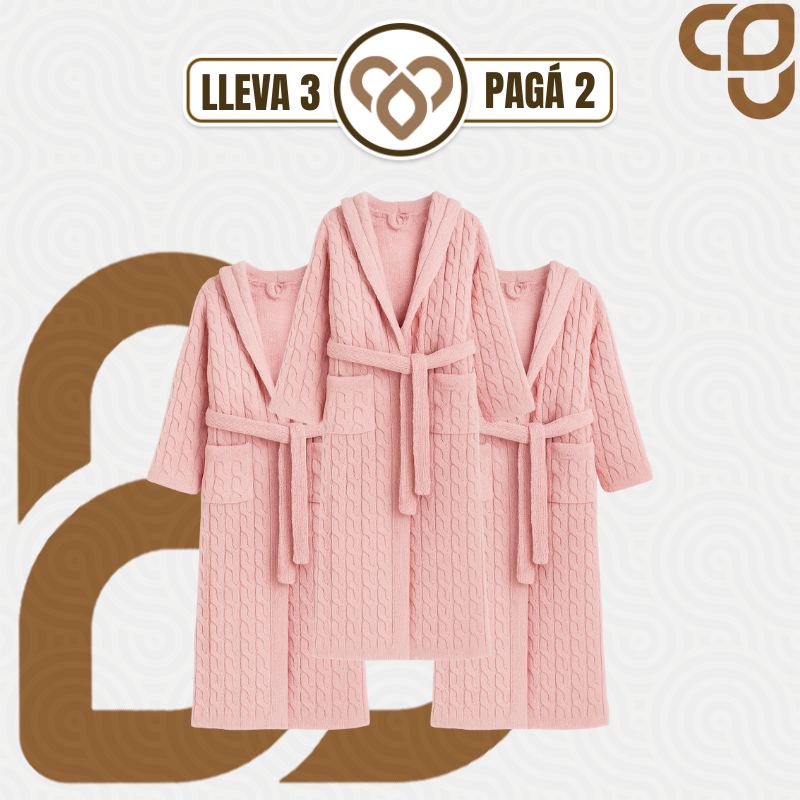 [Llevá 3 Pagá 2] Bata de Mujer Velvet Aterciopelada 100% Algodón (Abrigo y Elegancia para el Invierno!)