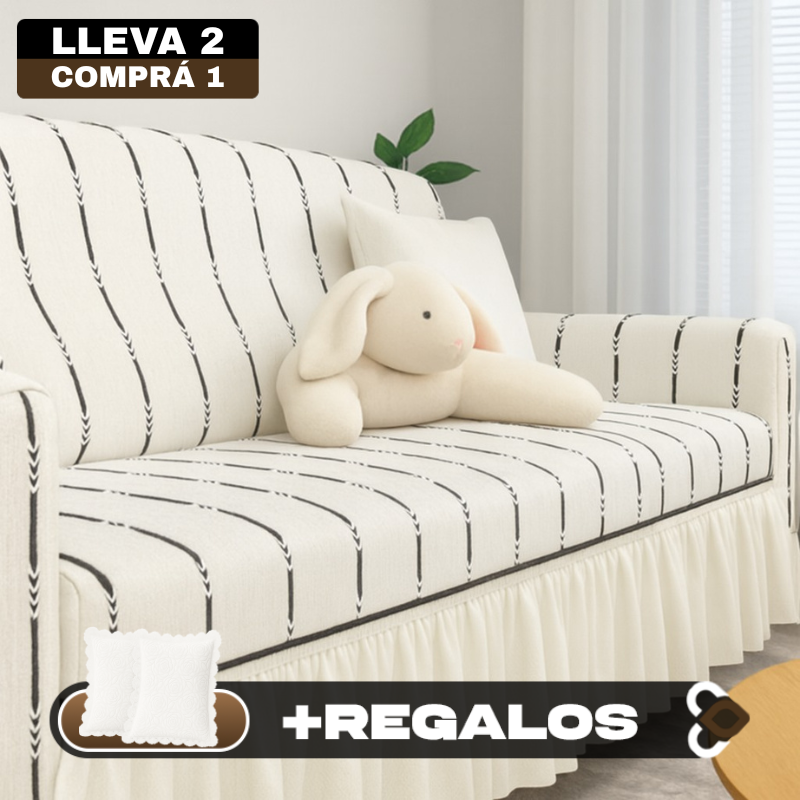 [Llevá 2 Pagá 1] Funda para Sofá Completa en Algodón +2 Regalos: Fundas para Almohadones