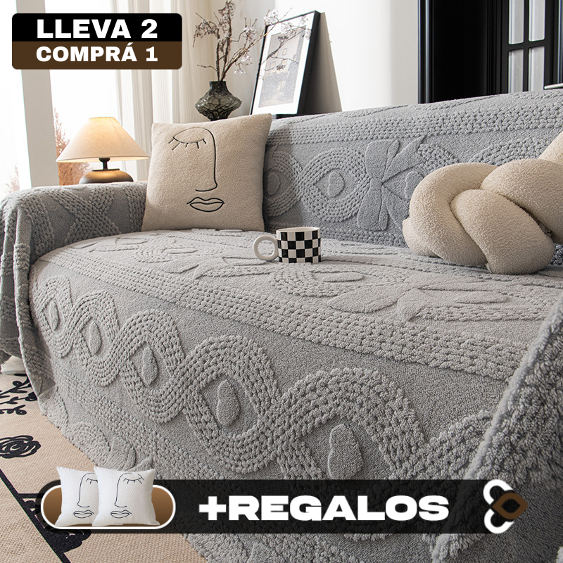 [Llevá 2 Pagá 1] Funda para Sofá Completa en Algodón +2 Regalos: Fundas para Almohadones