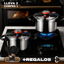 [Llévate 2 y paga 1] Olla de Presión TurboChef de Acero Inoxidable - A Prueba de Explosiones + REGALO: Kit de Utensilios