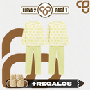 [Llevá 1 y Recibí 2] Pijama Femenino de Algodón y Poliéster (¡Comodidad para tus Noches de Sueño!) +REGALOS: Pantuflas