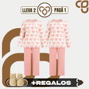 [Llevá 1 y Recibí 2] Pijama Femenino de Algodón y Poliéster (¡Comodidad para tus Noches de Sueño!) +REGALOS: Pantuflas