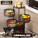 [Llévate 2 y paga 1] Frutero Articulado de Acero Inoxidable Giratorio de 4/5 Niveles + REGALO: Kit de Utensilios de Cocina